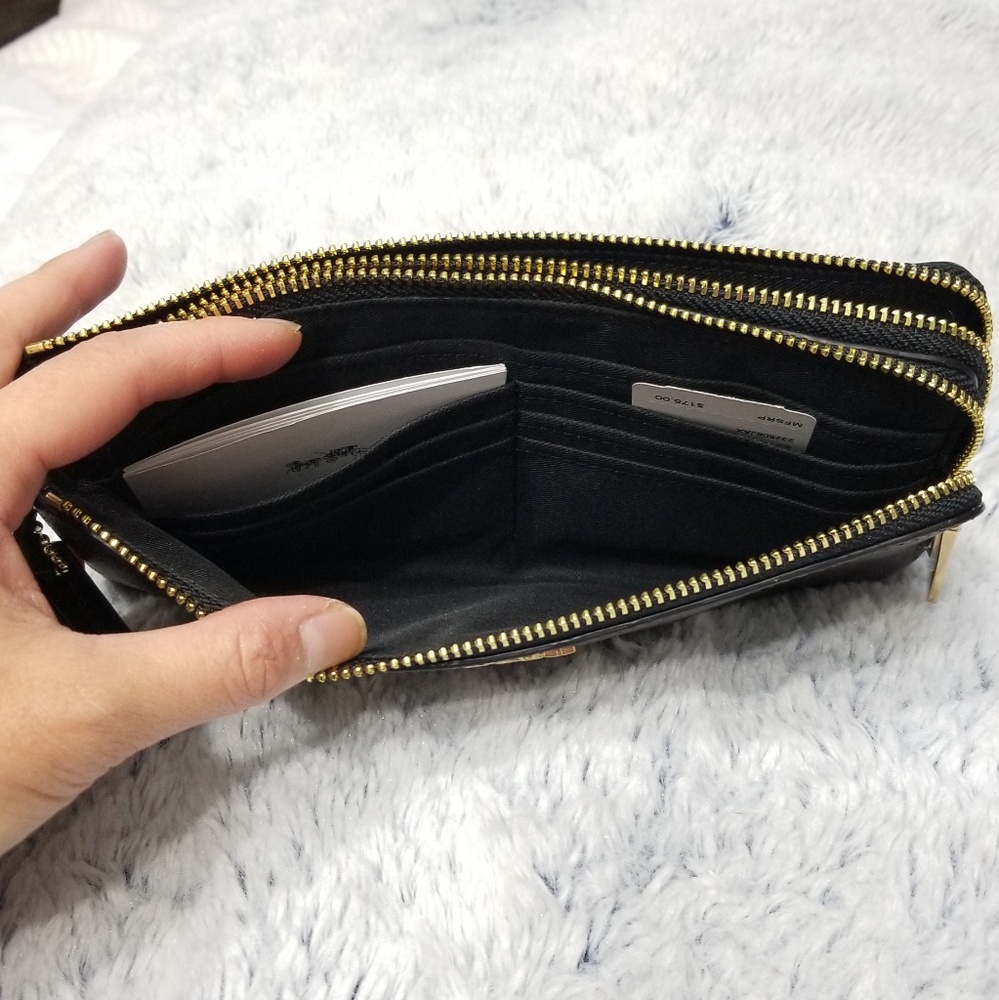 🍒NWT🍒 COACH LG SIGNATURE DOUBLE ZIP WALLET LG - Picture 3 of 7